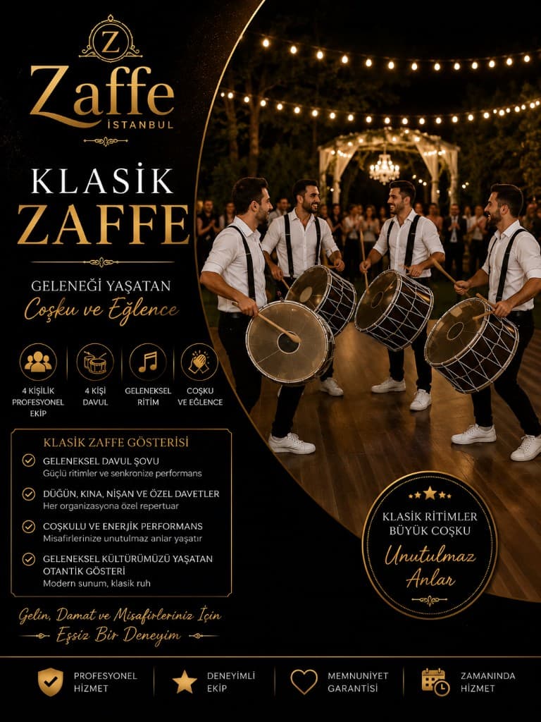 Klasik Zaffe — 4 kişilik davul ekibi performans görseli