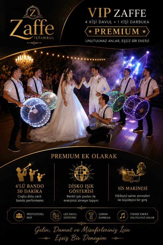 VIP Zaffe — Premium ek bando, disko ışık ve sis makinesi